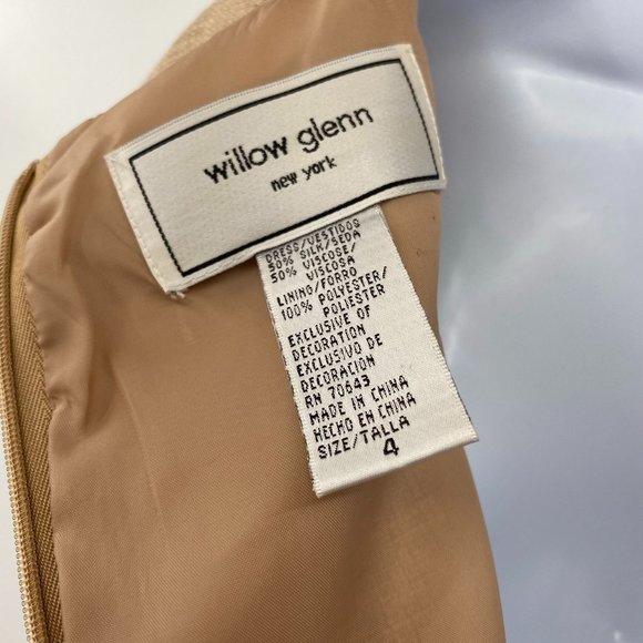 WILLOW GLEN NEW YORK WOMENS TAN DRESS SIZE 4 - Picture 6 of 6